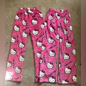 Hello Kitty Pink Kids Pajama Pants - medium and large